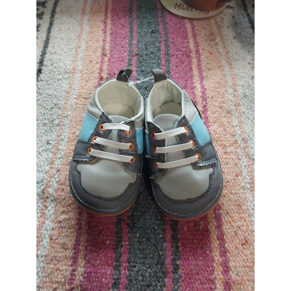 Child Of Mine By Carters 3-6 Months Baby Shoes Grey And Blue